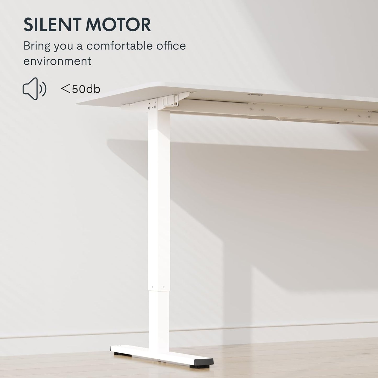 FLEXISPOT 140X60cm Escritorio Elevable Eléctrico con Tablero, con Gancho y Portavasos, Standing Desk, Mesa Elevable Escritorio de Elevable con Memoria Inteligente para Oficina y Hogar(Blanco)