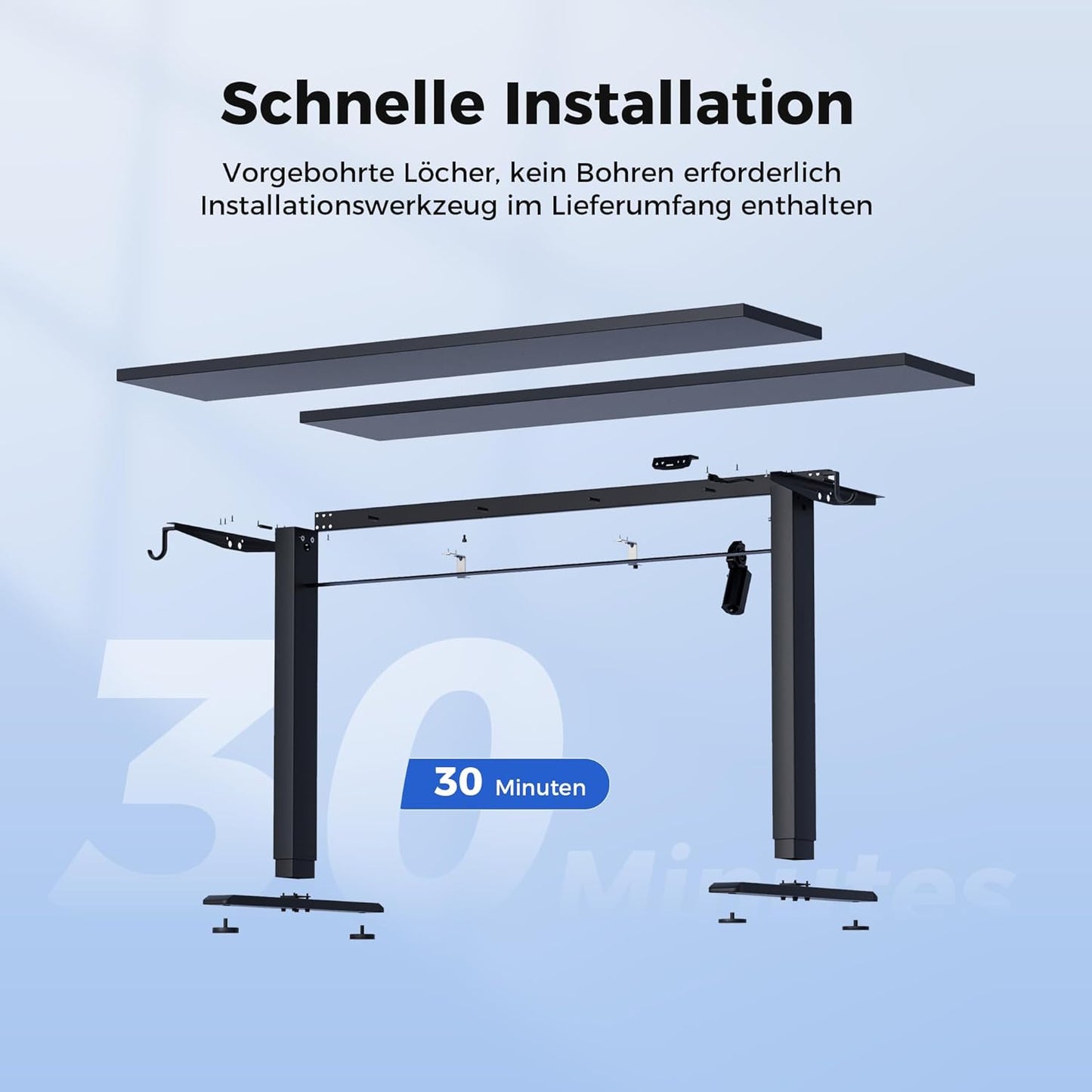 Agilestic 140 x 60 cm Escritorio Elevable Eléctrico con Tablero Escritorio Regulable en Altura Eléctrico Telescópico Bi-direccional con Control de Memoria y Tecnología Anticolisión, Negro