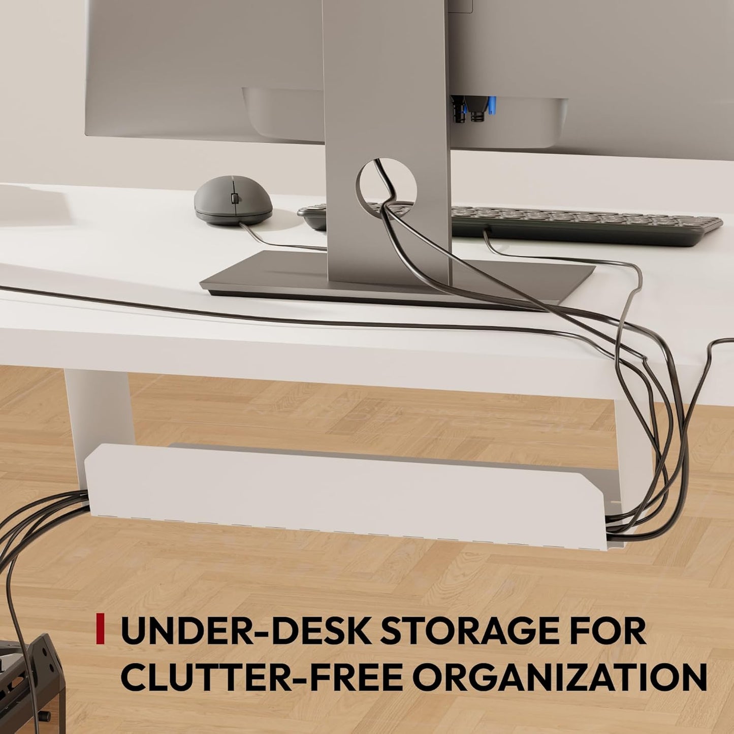 SANODESK QS1 140 x 60 cm Escritorio Elevable Eléctrico con Tablero Escritorio Regulable en Altura Eléctrico Telescópico Bidireccional con Control de Memoria y Tecnología Anticolisión (Blanco)