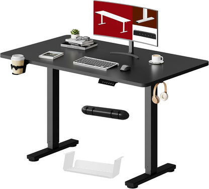 SANODESK QS1 140 x 60 cm Escritorio Elevable Eléctrico con Tablero Escritorio Regulable en Altura Eléctrico Telescópico Bidireccional con Control de Memoria y Tecnología Anticolisión (Blanco)