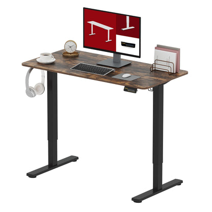 SANODESK QS1 140 x 60 cm Escritorio Elevable Eléctrico con Tablero Escritorio Regulable en Altura Eléctrico Telescópico Bidireccional con Control de Memoria y Tecnología Anticolisión (Blanco)