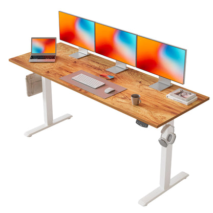 Agilestic 140 x 60 cm Escritorio Elevable Eléctrico con Tablero Escritorio Regulable en Altura Eléctrico Telescópico Bi-direccional con Control de Memoria y Tecnología Anticolisión, Negro